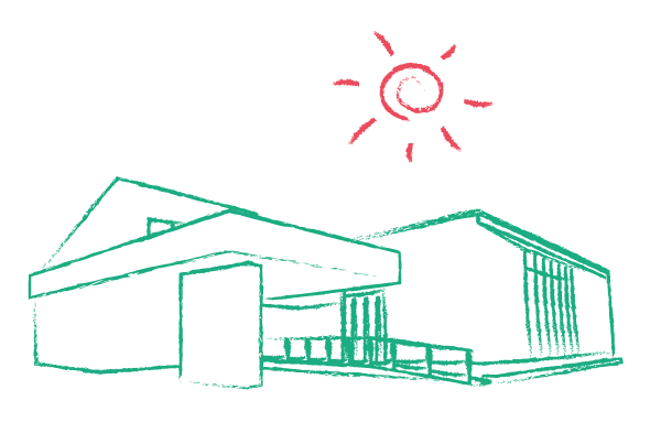 いつき保育園外観のイラスト